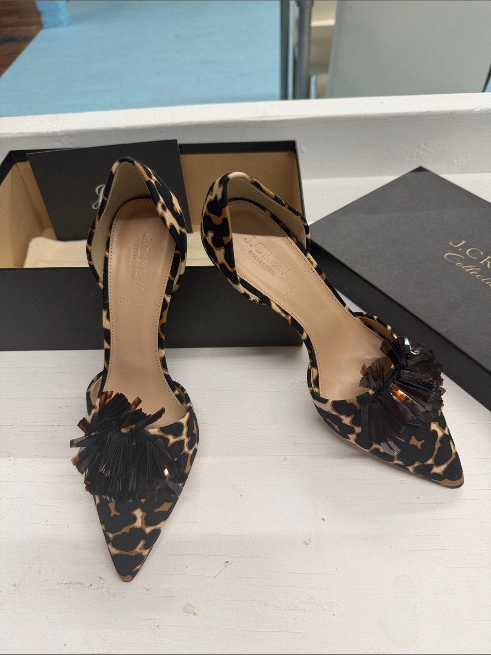 J Crew Animal Print Stiletto Shoes